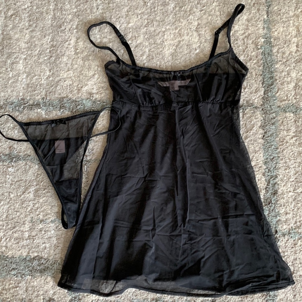 Cute, simple, black Victoria’s Secret Lingerie.
